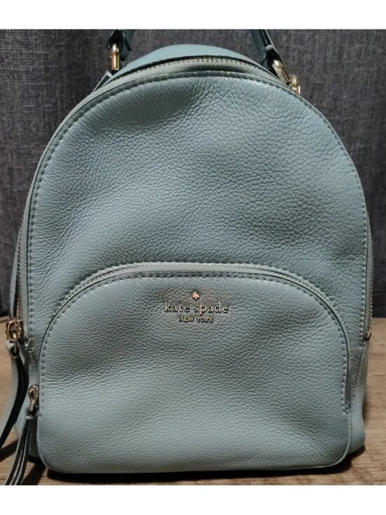 Kate Spade Light Blue Small Leather Backpack Bag Versatile *Please Read* main image 14
